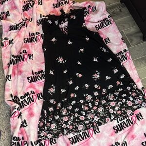 No Boundaries Black Floral Midi Dress